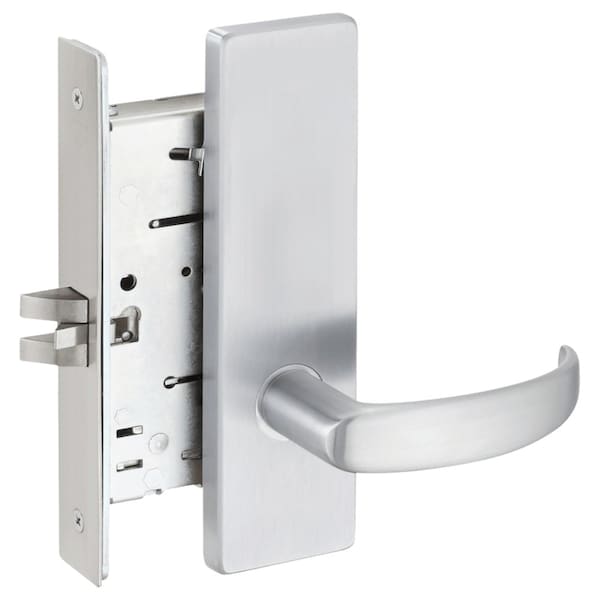 Passage Mortise Lock, Quantum Lever, Gala Rose, Satin Stainless Steel